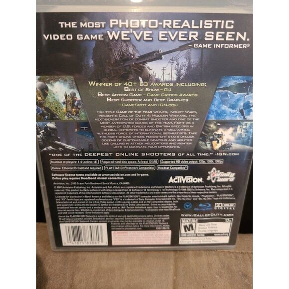 Call of Duty 4: Modern Warfare (Sony PlayStation 3, PS3- 2007) - Picture 3 of 6